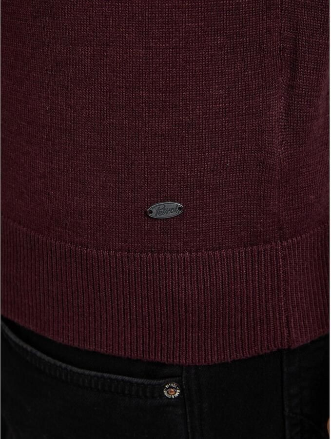 Petrol Industries Trui met V-hals V-Neck Basi Materiaalmix met katoenpercentage - Foto 4
