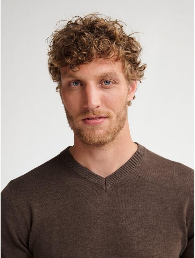 Petrol Industries Trui met V-hals V-Neck Basi Materiaalmix met katoenpercentage - Foto 3