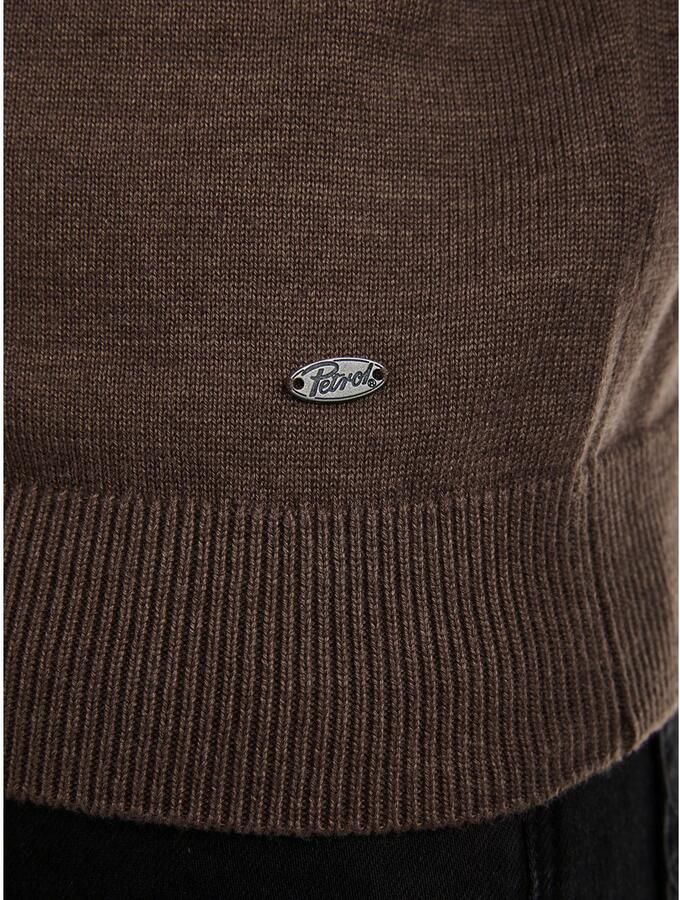 Petrol Industries Trui met V-hals V-Neck Basi Materiaalmix met katoenpercentage - Foto 4