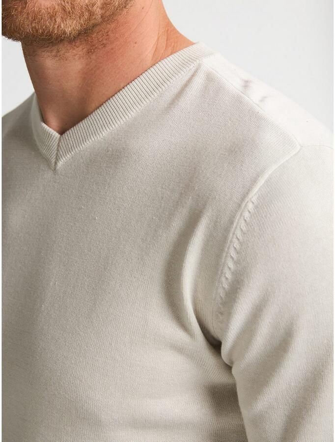 Petrol Industries Trui met V-hals V-Neck Basi Materiaalmix met katoenpercentage - Foto 5