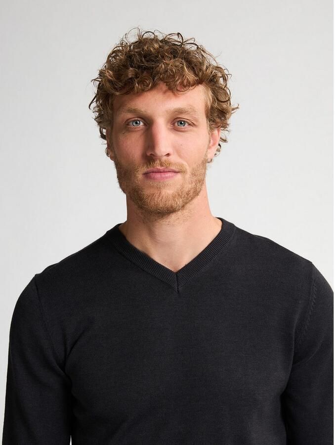 Petrol Industries Trui met V-hals V-Neck Basi Materiaalmix met katoenpercentage - Foto 5