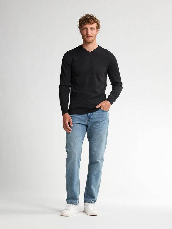 Petrol Industries Trui met V-hals V-Neck Basi Materiaalmix met katoenpercentage - Foto 7