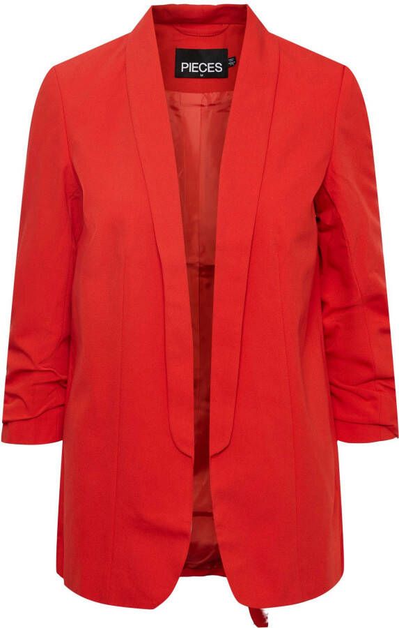 pieces Blouseblazer PCBOSELLA 3 4 BLAZER NOOS met plooidetail op de mouw