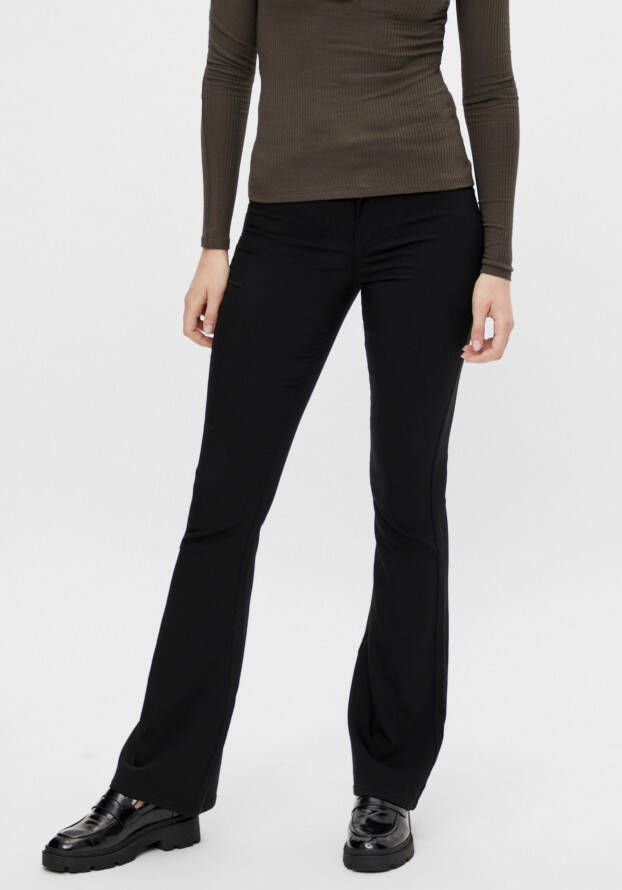 PIECES flared broek PCHIGHSKIN zwart