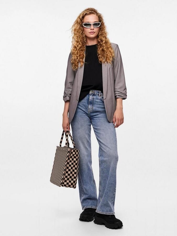 Pieces Blouseblazer PCBOSELLA 3 4 BLAZER NOOS met plooidetail op de mouw - Foto 3