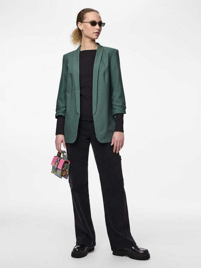 Pieces Blouseblazer PCBOSELLA 3 4 BLAZER NOOS met plooidetail op de mouw - Foto 4