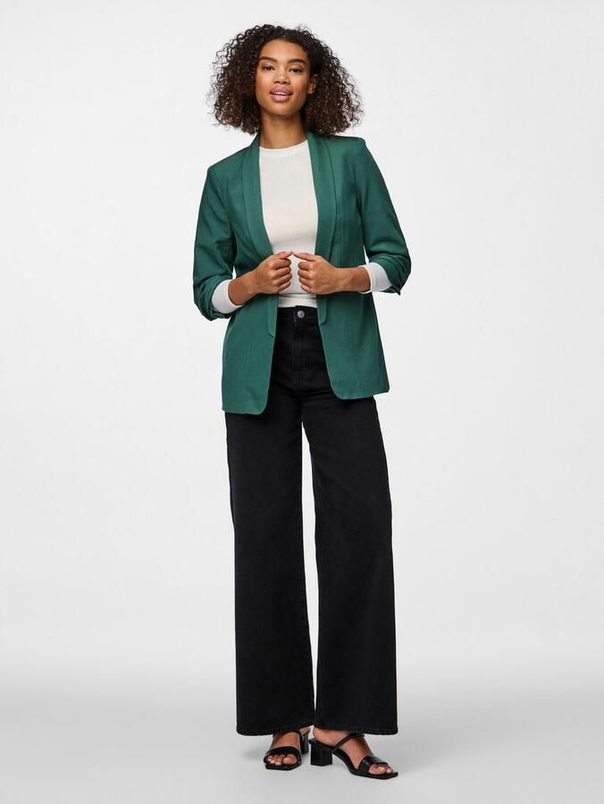 Pieces Blouseblazer PCBOSELLA 3 4 BLAZER NOOS met plooidetail op de mouw - Foto 9