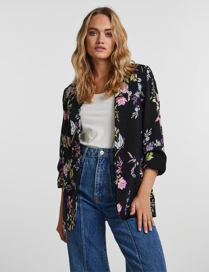 Pieces Regular fit lange blazer met sjaalkraag model 'BOSELLA' - Foto 6