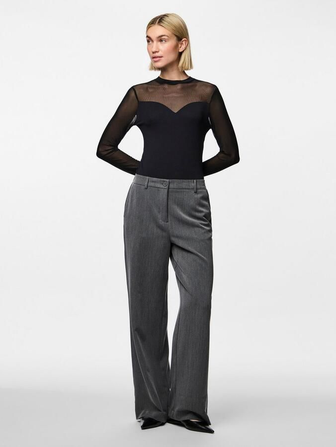 Pieces Slim fit body met semi-transparante achterkant model 'MILLY' - Foto 2