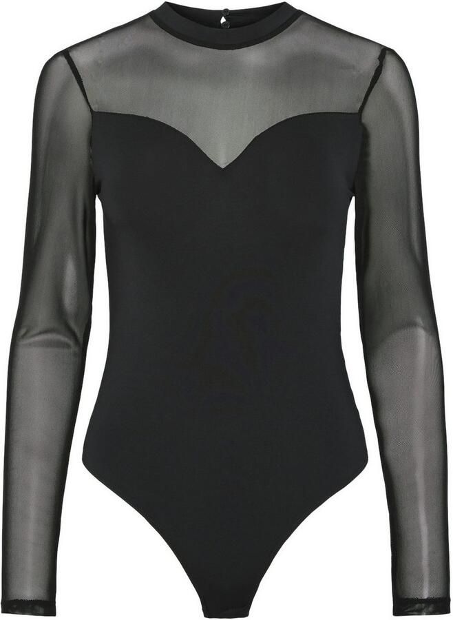 Pieces Slim fit body met semi-transparante achterkant model 'MILLY' - Foto 5