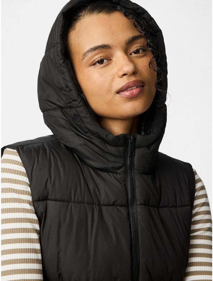 PIECES bodywarmer PCBEE van gerecycled polyester zwart - Foto 3