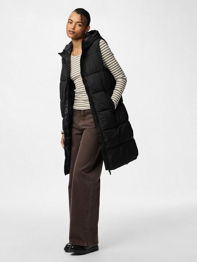 PIECES bodywarmer PCBEE van gerecycled polyester zwart - Foto 6
