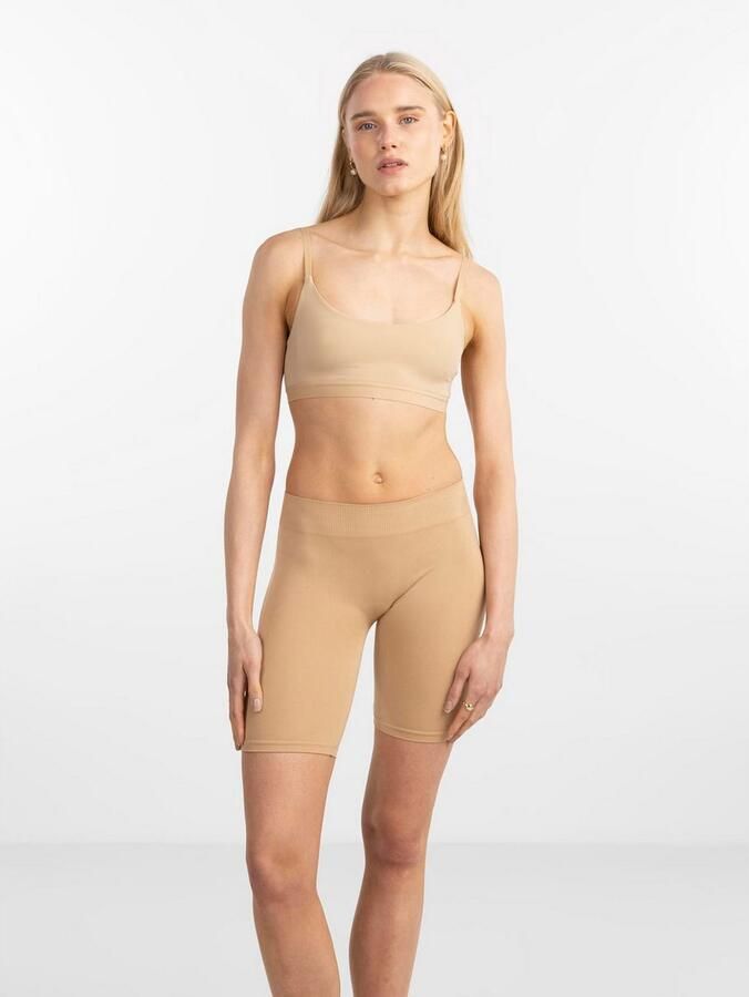 PIECES niet-voorgevormde bh top PCNAMEE beige - Foto 4