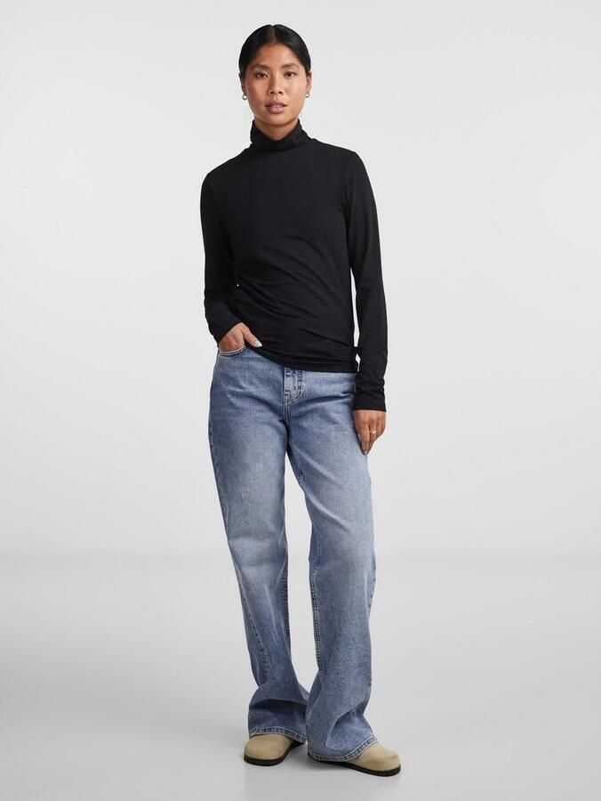 Pieces Shirt met lange mouwen en col model 'SIRENE' - Foto 3