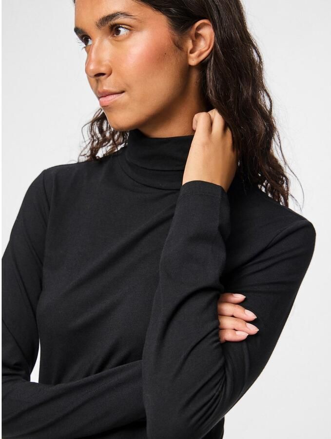 Pieces Shirt met lange mouwen en col model 'SIRENE' - Foto 2