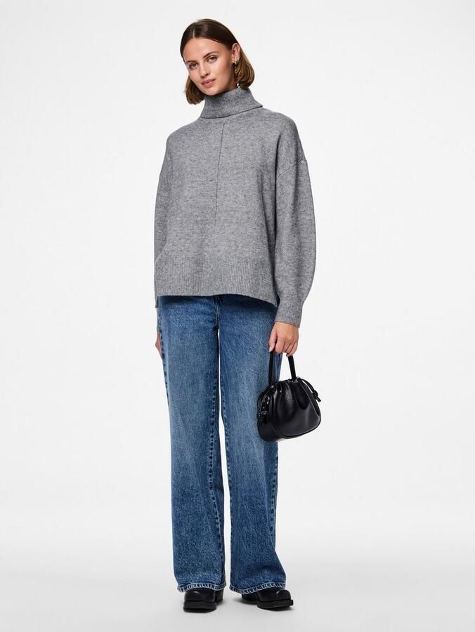 Pieces Regular fit coltrui met wol model 'MALOU' - Foto 3