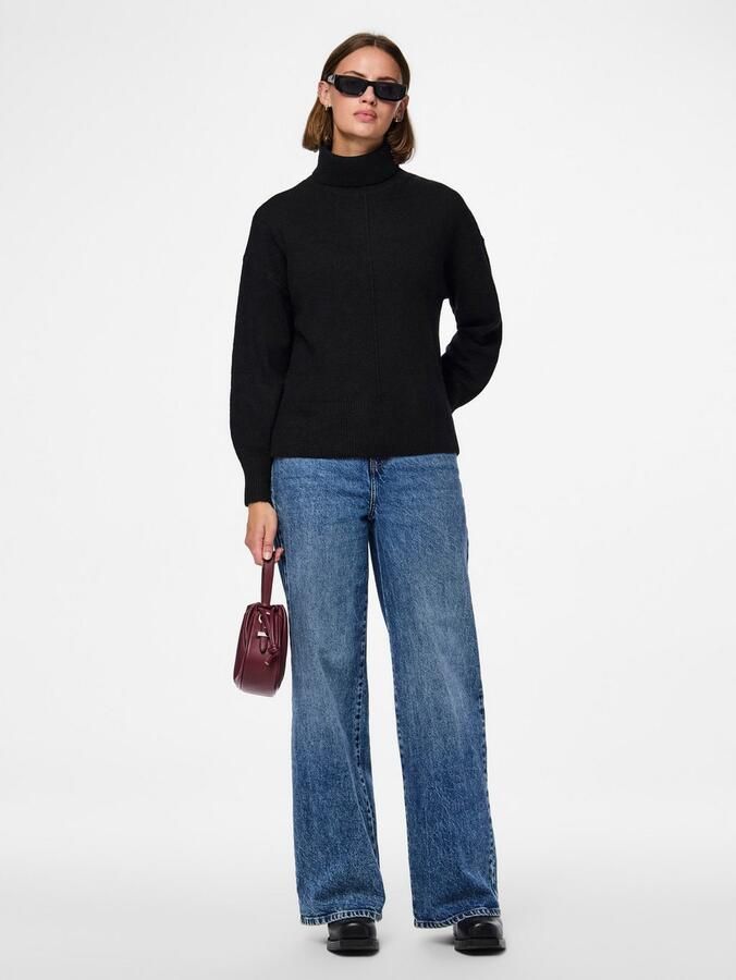 Pieces Regular fit coltrui met wol model 'MALOU' - Foto 3