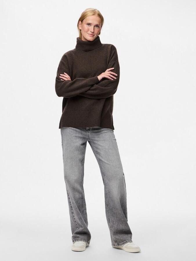 Pieces Regular fit coltrui met wol model 'MALOU' - Foto 6