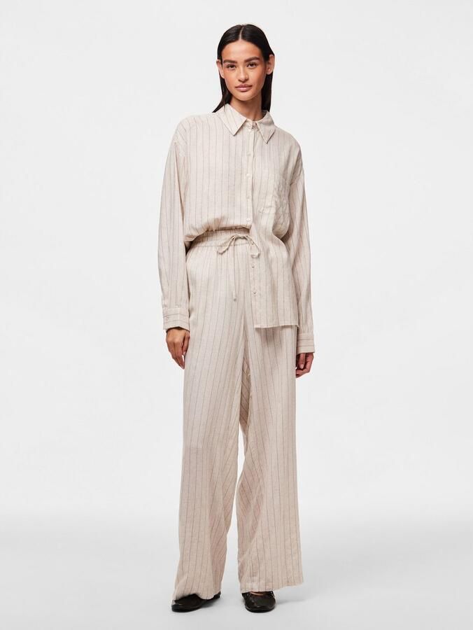 Pieces Comfortbroek PCPIA HW WIDE PANTS WVN NOOS - Foto 2