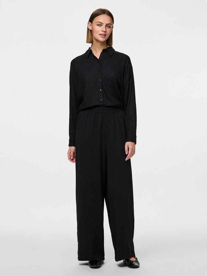 Pieces Comfortbroek PCTIFFANY HW WIDE PANTS WVN NOOS BC - Foto 2