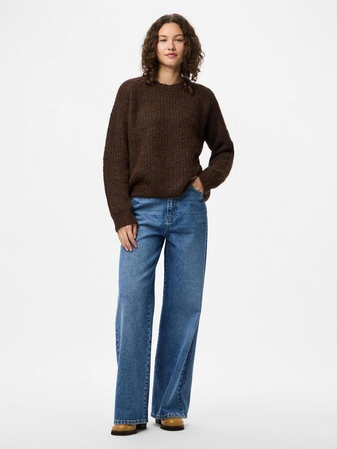 Pieces Gebreide trui PCCLEO LS O-NECK CHUNKY KNIT NOOS BC - Foto 3