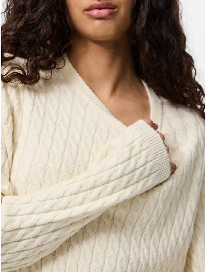 Pieces Regular fit gebreide pullover van viscosemix model 'FIA'