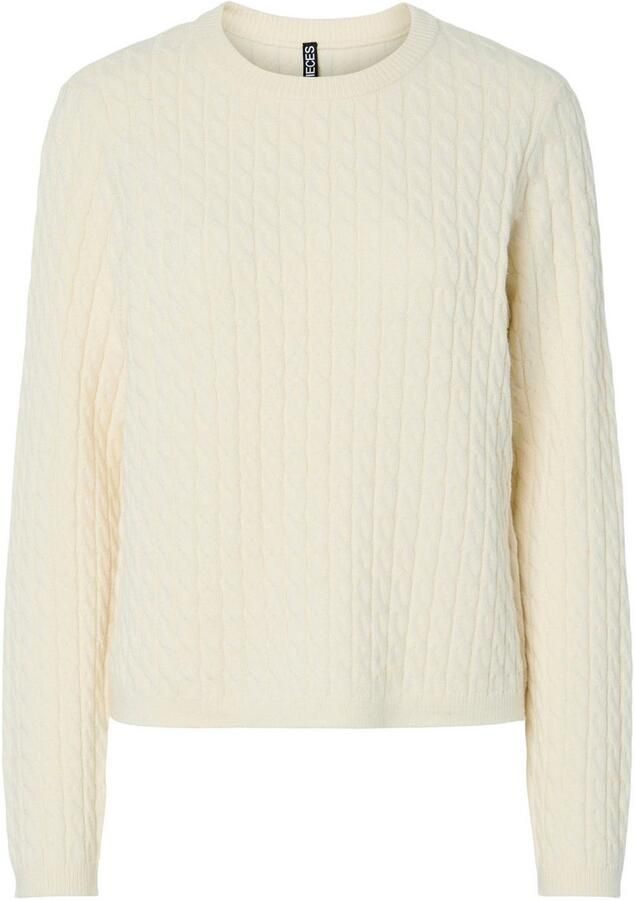 Pieces Regular fit gebreide pullover van viscosemix model 'FIA' - Foto 5