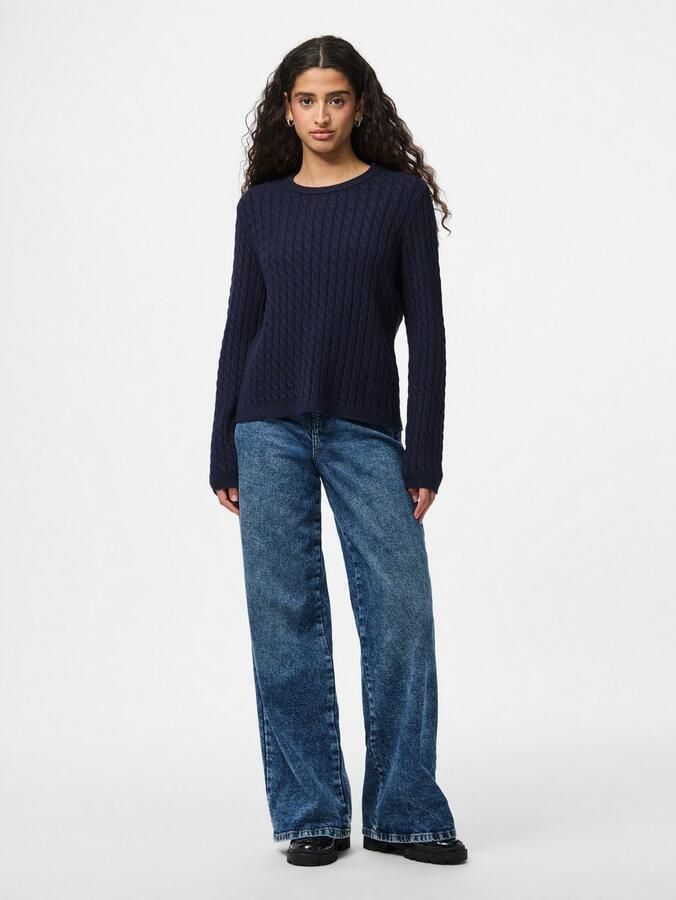 Pieces Regular fit gebreide pullover van viscosemix model 'FIA' - Foto 3