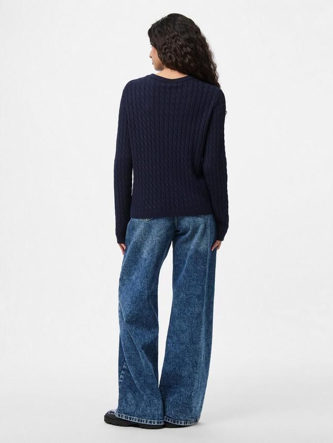 Pieces Regular fit gebreide pullover van viscosemix model 'FIA' - Foto 4