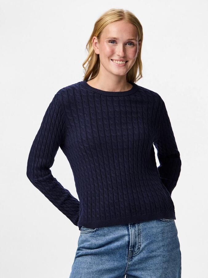 Pieces Regular fit gebreide pullover van viscosemix model 'FIA' - Foto 5