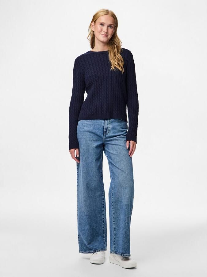 Pieces Regular fit gebreide pullover van viscosemix model 'FIA' - Foto 7