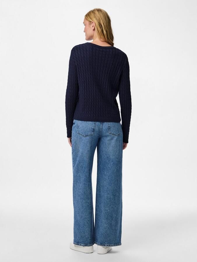 Pieces Regular fit gebreide pullover van viscosemix model 'FIA' - Foto 6