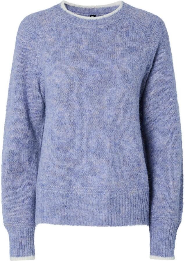 Pieces Gebreide trui PCIVY LS O-NECK CONTRAST KNIT NOOS BC - Foto 4
