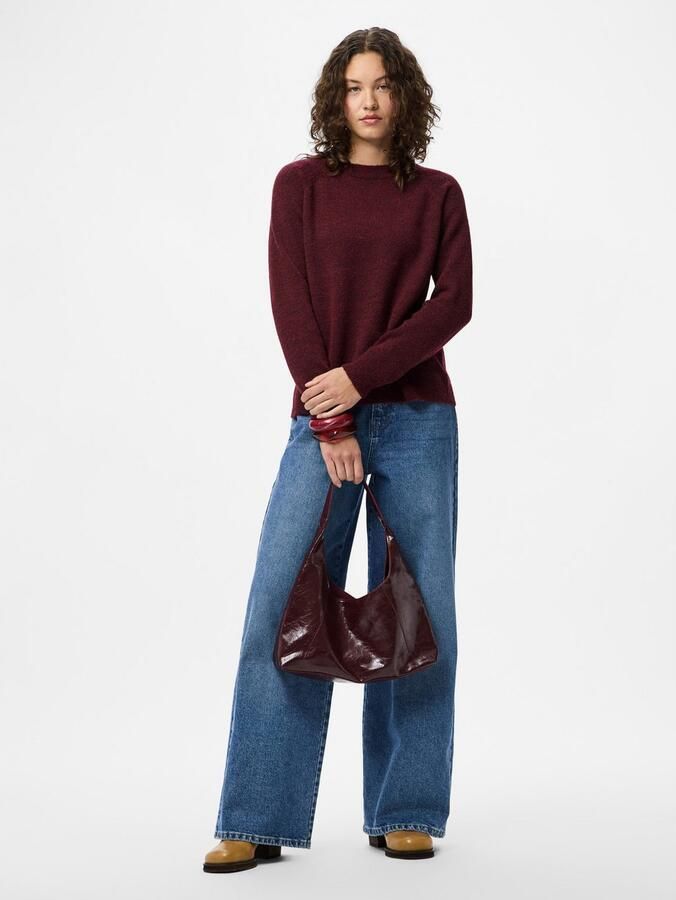 Pieces Regular fit coltrui met raglanmouwen model 'JULIANA' - Foto 6