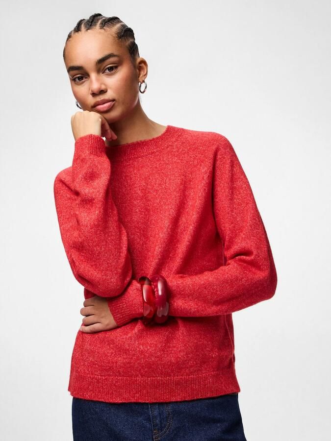 Pieces Regular fit coltrui met raglanmouwen model 'JULIANA' - Foto 6