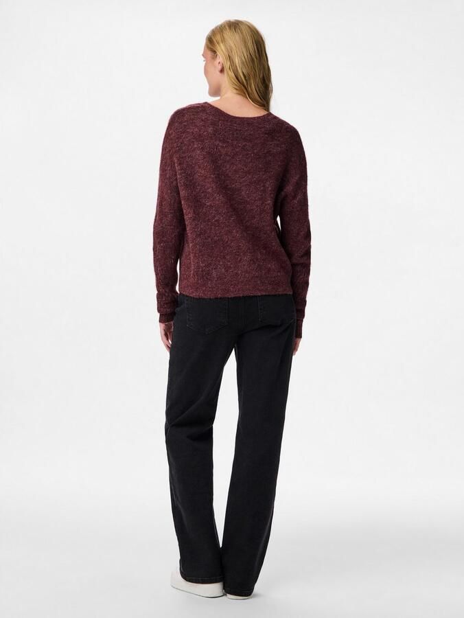 Pieces Gebreide trui PCLAYLA LS V-NECK KNIT NOOS