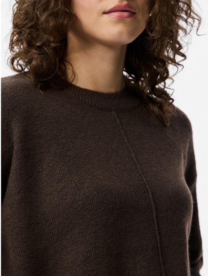 Pieces Gebreide trui PCMALOU LS O-NECK CUTLINE KNIT NOOS BC