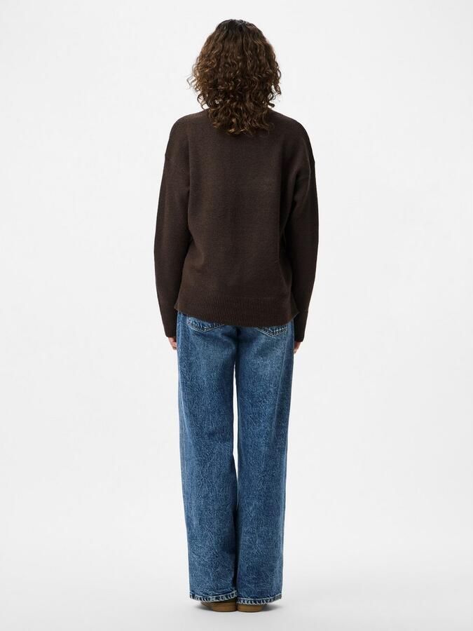 Pieces Gebreide trui PCMALOU LS O-NECK CUTLINE KNIT NOOS BC - Foto 4