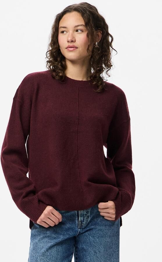 Pieces Gebreide trui PCMALOU LS O-NECK CUTLINE KNIT NOOS BC - Foto 4