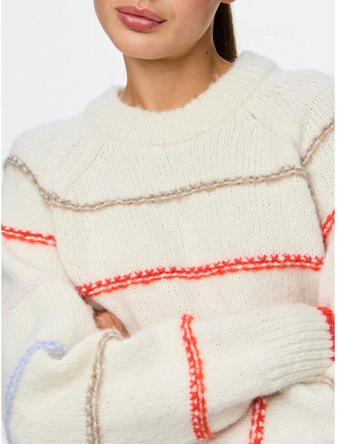 Pieces Regular fit gebreide pullover met raglanmouwen model 'NELIA' - Foto 2