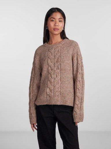 Pieces Gebreide trui PCNINA LS O-NECK KNIT NOOS BC - Foto 5