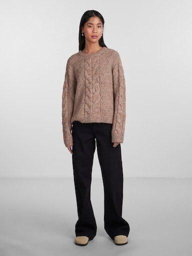 Pieces Gebreide trui PCNINA LS O-NECK KNIT NOOS BC - Foto 3