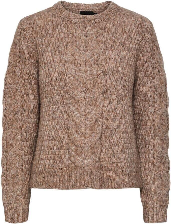 Pieces Gebreide trui PCNINA LS O-NECK KNIT NOOS BC