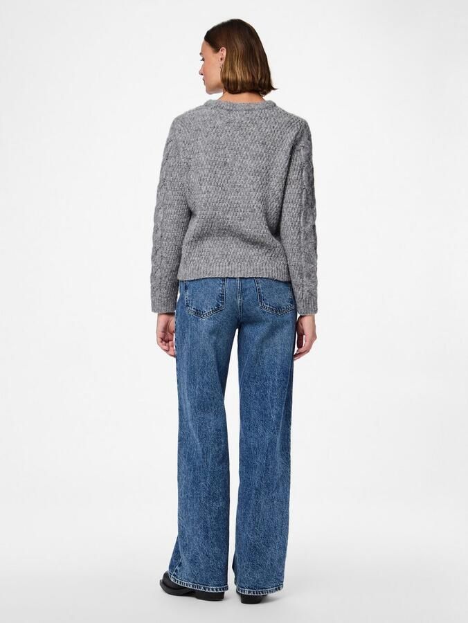 Pieces Regular fit gebreide pullover met wol modell 'NINA' - Foto 3