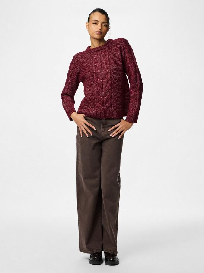 Pieces Regular fit gebreide pullover met wol modell 'NINA' - Foto 5