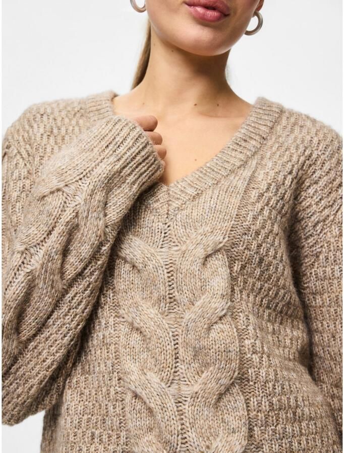 Pieces Gebreide trui PCNINA LS V-NECK KNIT NOOS BC - Foto 2