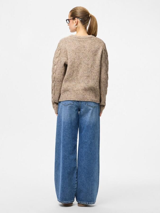 Pieces Gebreide trui PCNINA LS V-NECK KNIT NOOS BC - Foto 4