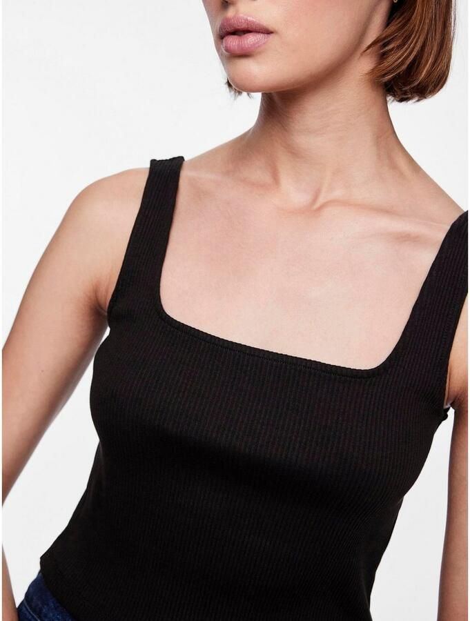 Pieces Geribde tanktop PCNUKISA CROPPED TANK TOP NOOS - Foto 3