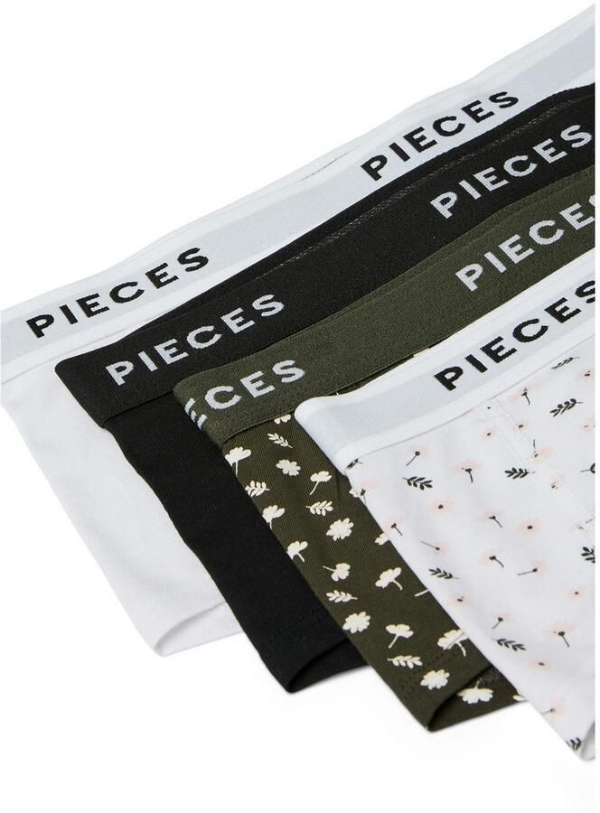 Pieces Hipster PCLOGO LADY 4 PACK AOP SOLID NOOS BC (set 4 stuks) - Foto 2