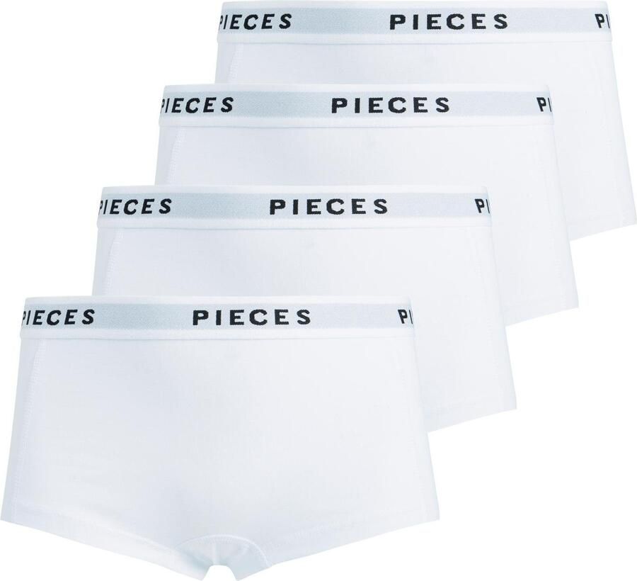Pieces Hipster PCLOGO LADY 4 PACK SOLID NOOS BC (4 stuks Set van 4) - Foto 4